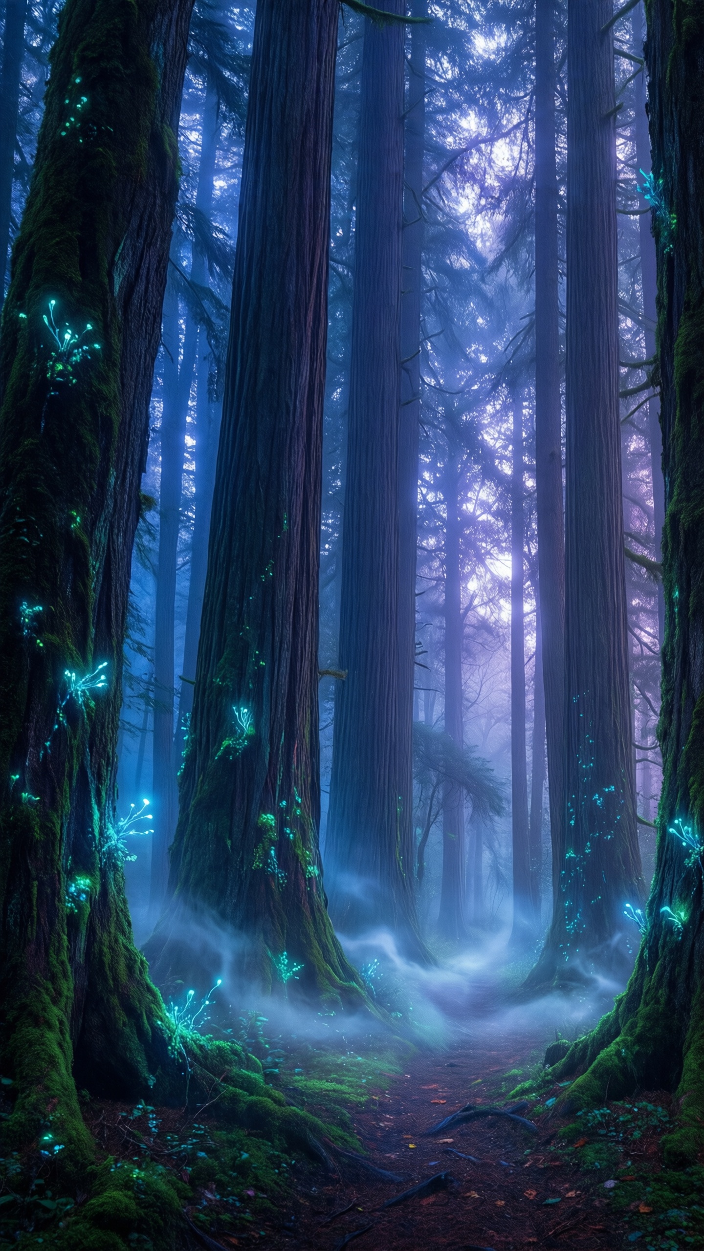 Mystic Forest Path - AI generated wallpaper