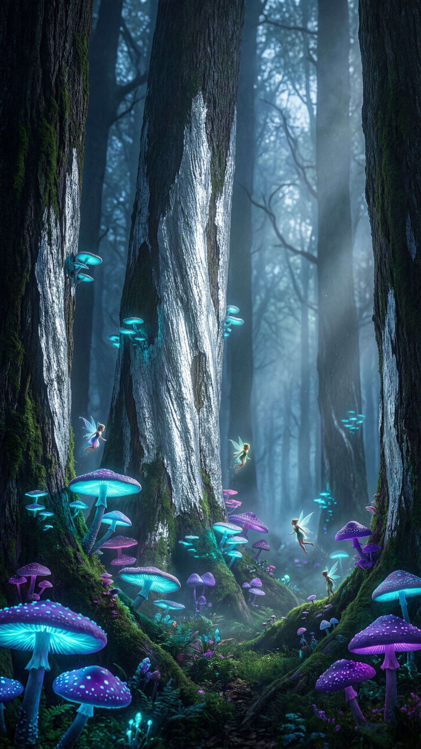 Enchanted Forest Fantasy Scene - AI generated wallpaper