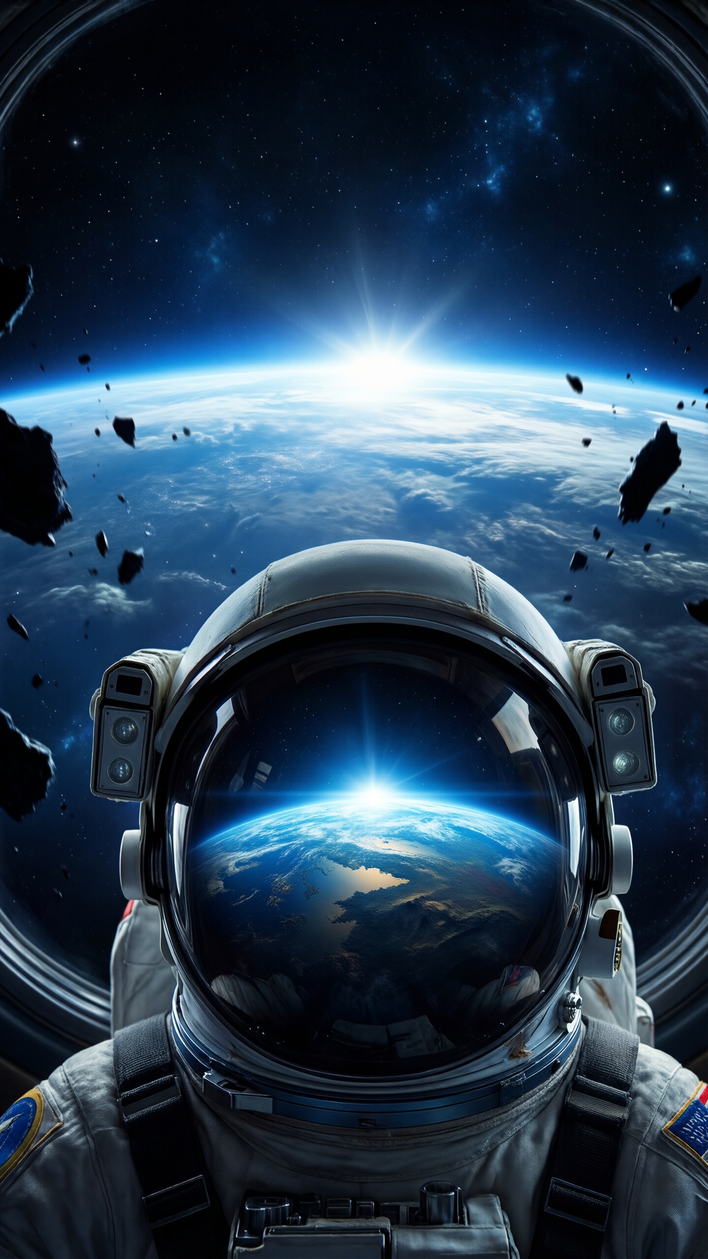 Space Astronaut Helmet View - AI generated wallpaper