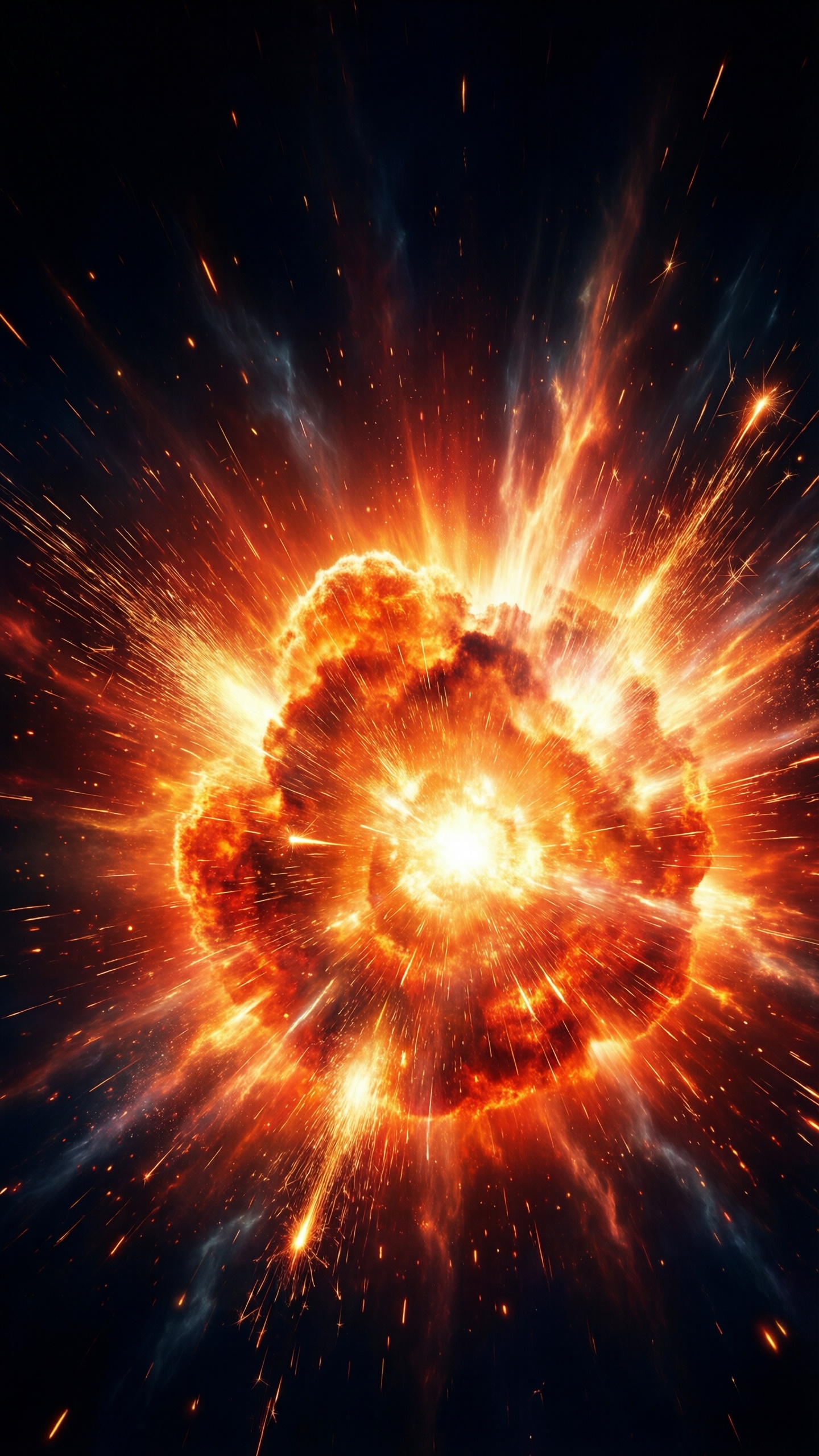 Explosive Cosmic Fireball - AI generated wallpaper