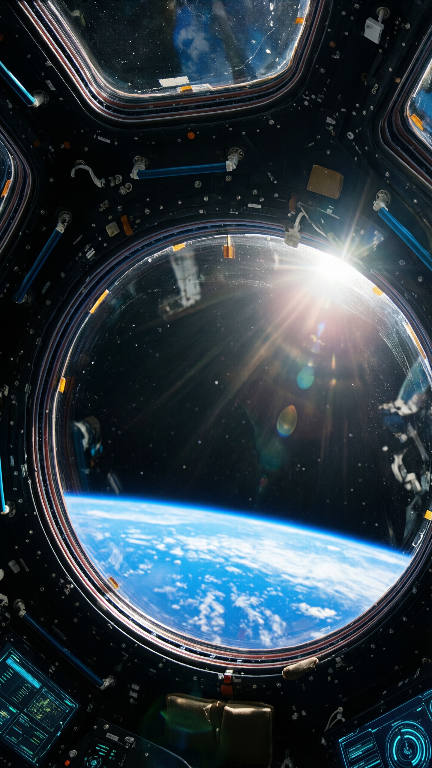 Space Station View of Earth - AI generated wallpaper