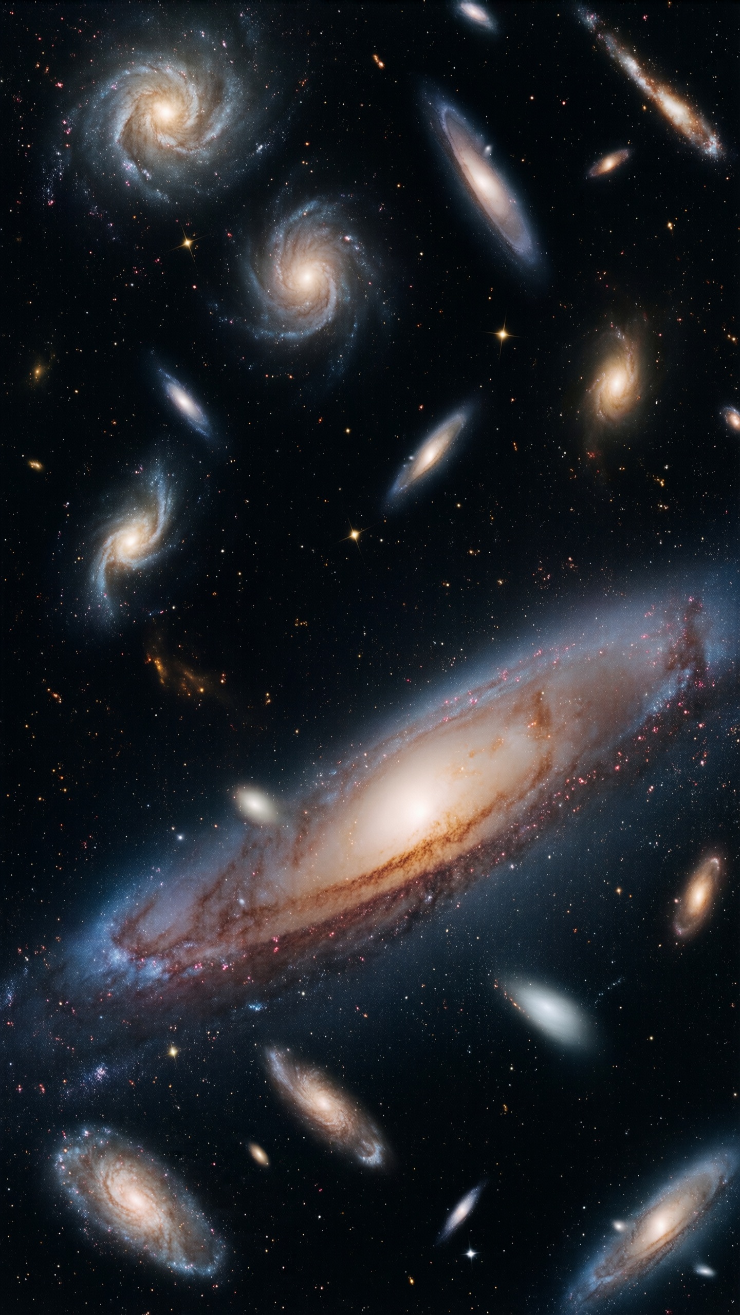 Galactic Cluster in Deep Space - AI generated wallpaper