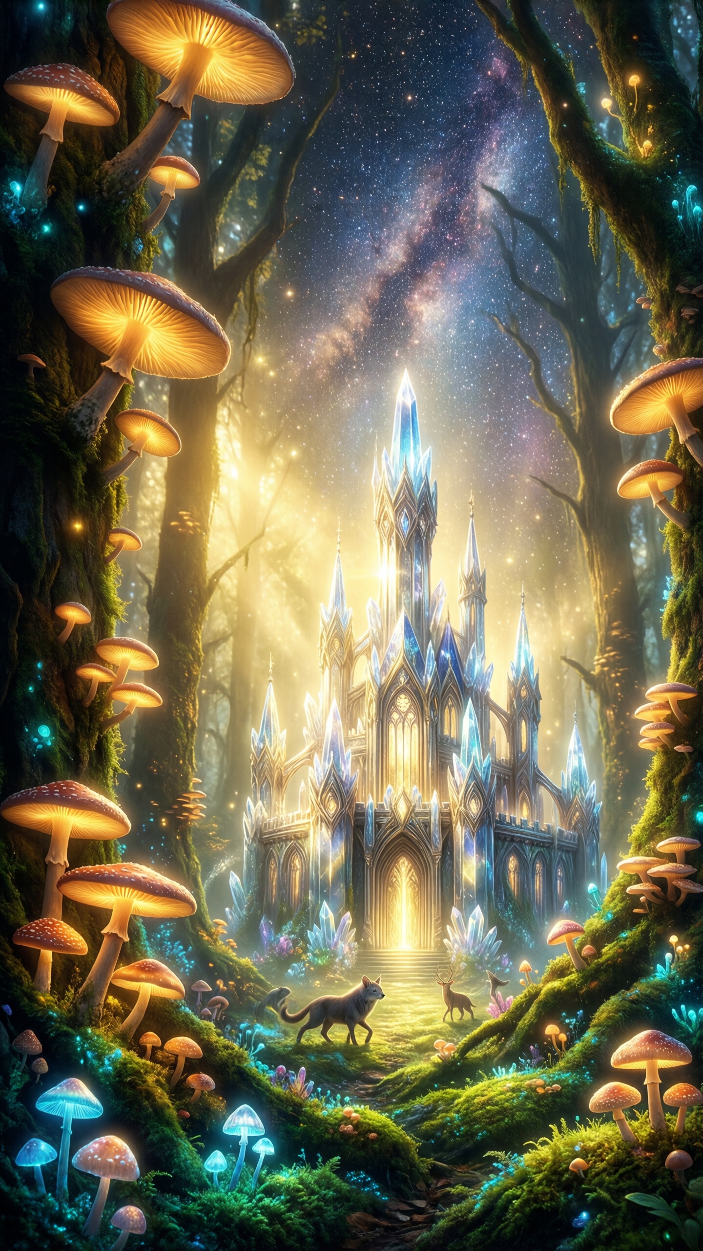 Enchanted Forest Castle 1 - AI generated wallpaper