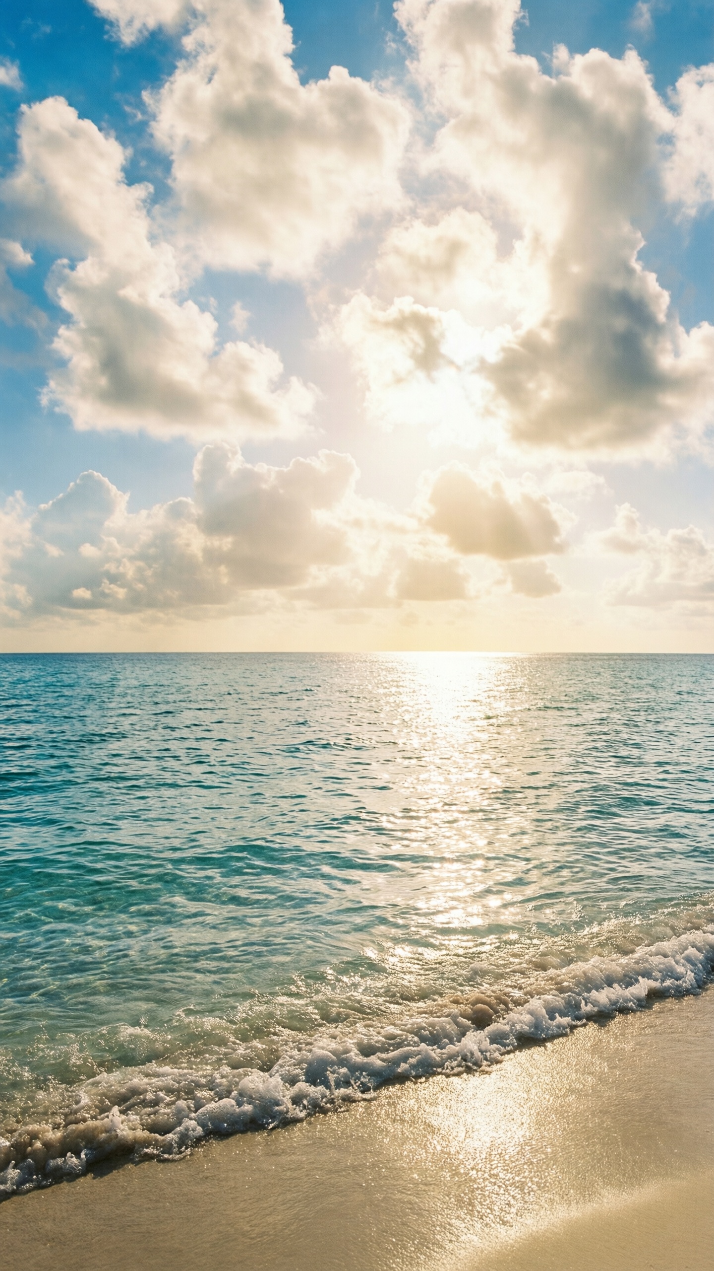 Sunset Ocean Horizon - AI generated wallpaper