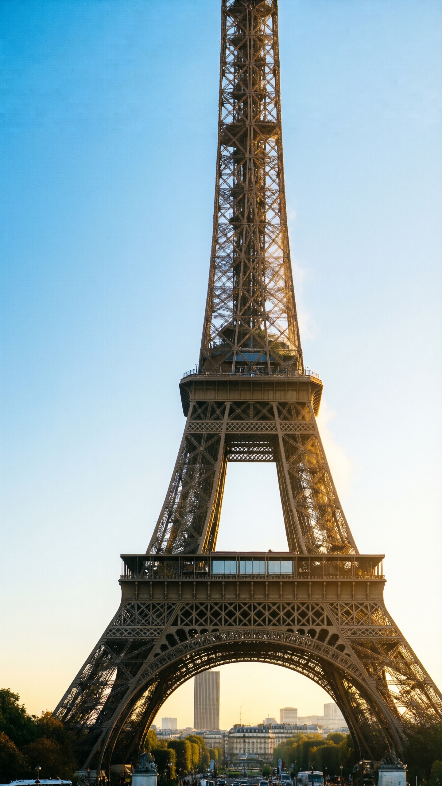 Eiffel Tower Sunset - AI generated wallpaper