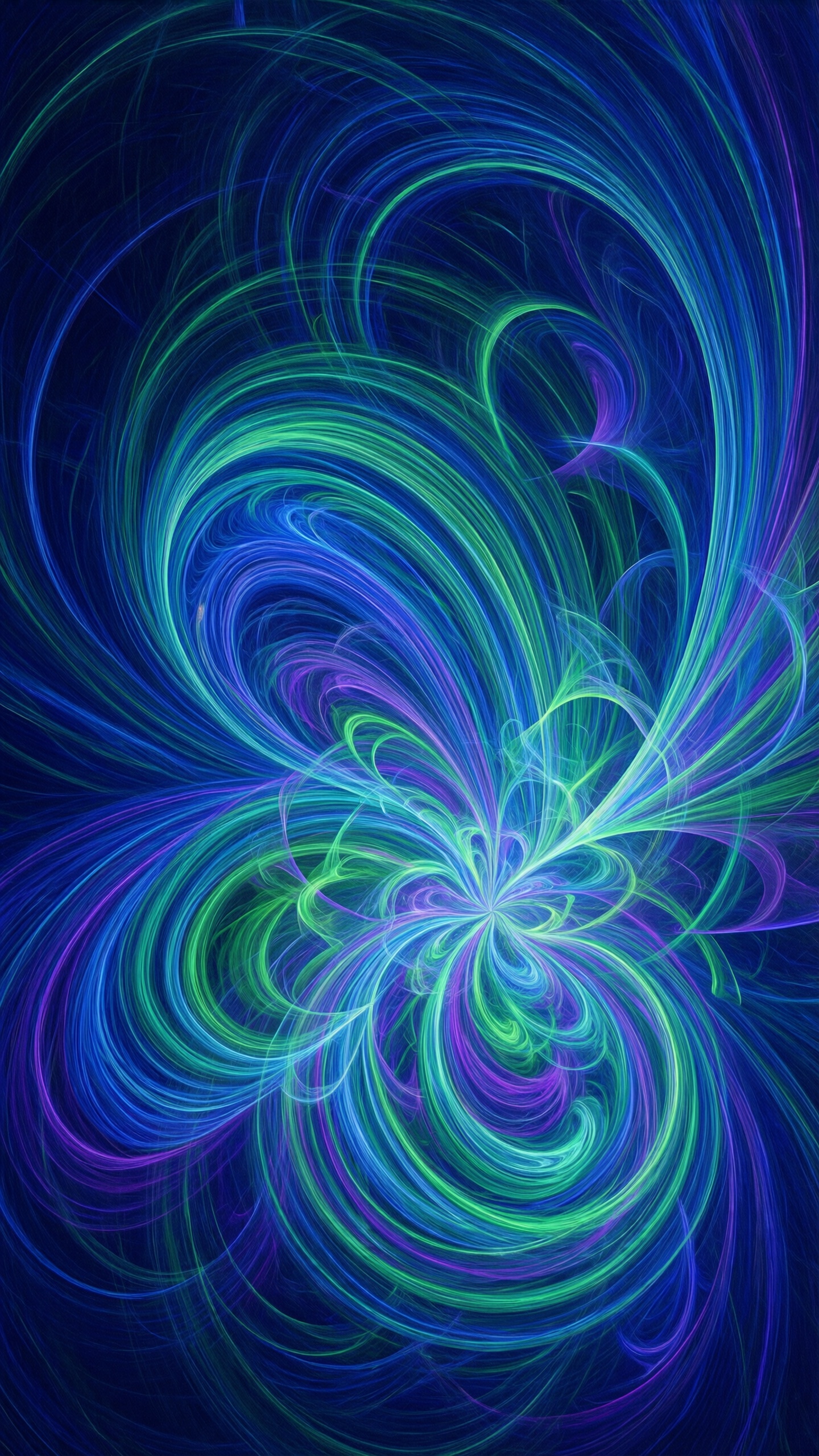 Vibrant Swirl Fractal Art - AI generated wallpaper