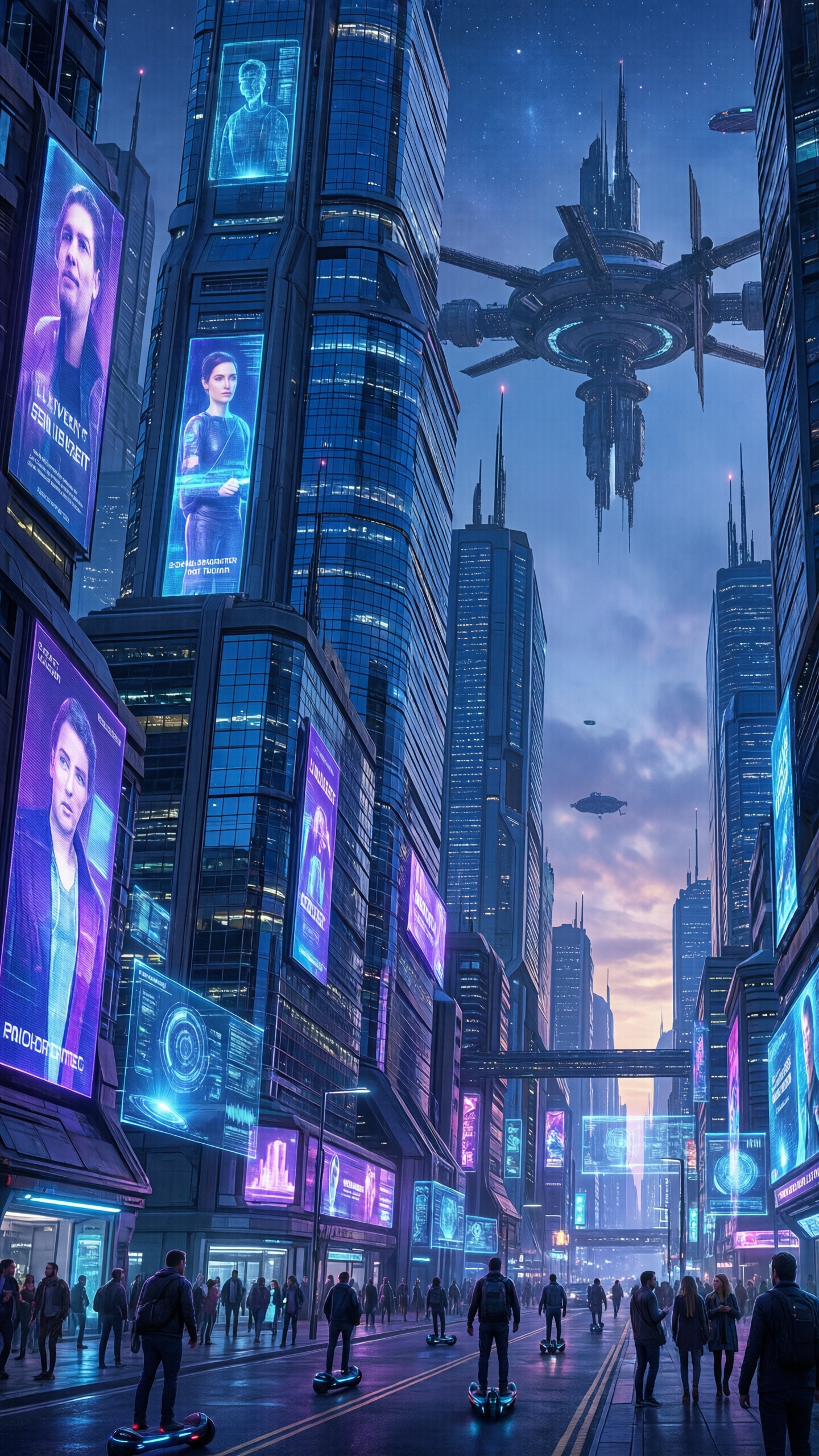 Cyberpunk Cityscape 1 - AI generated wallpaper