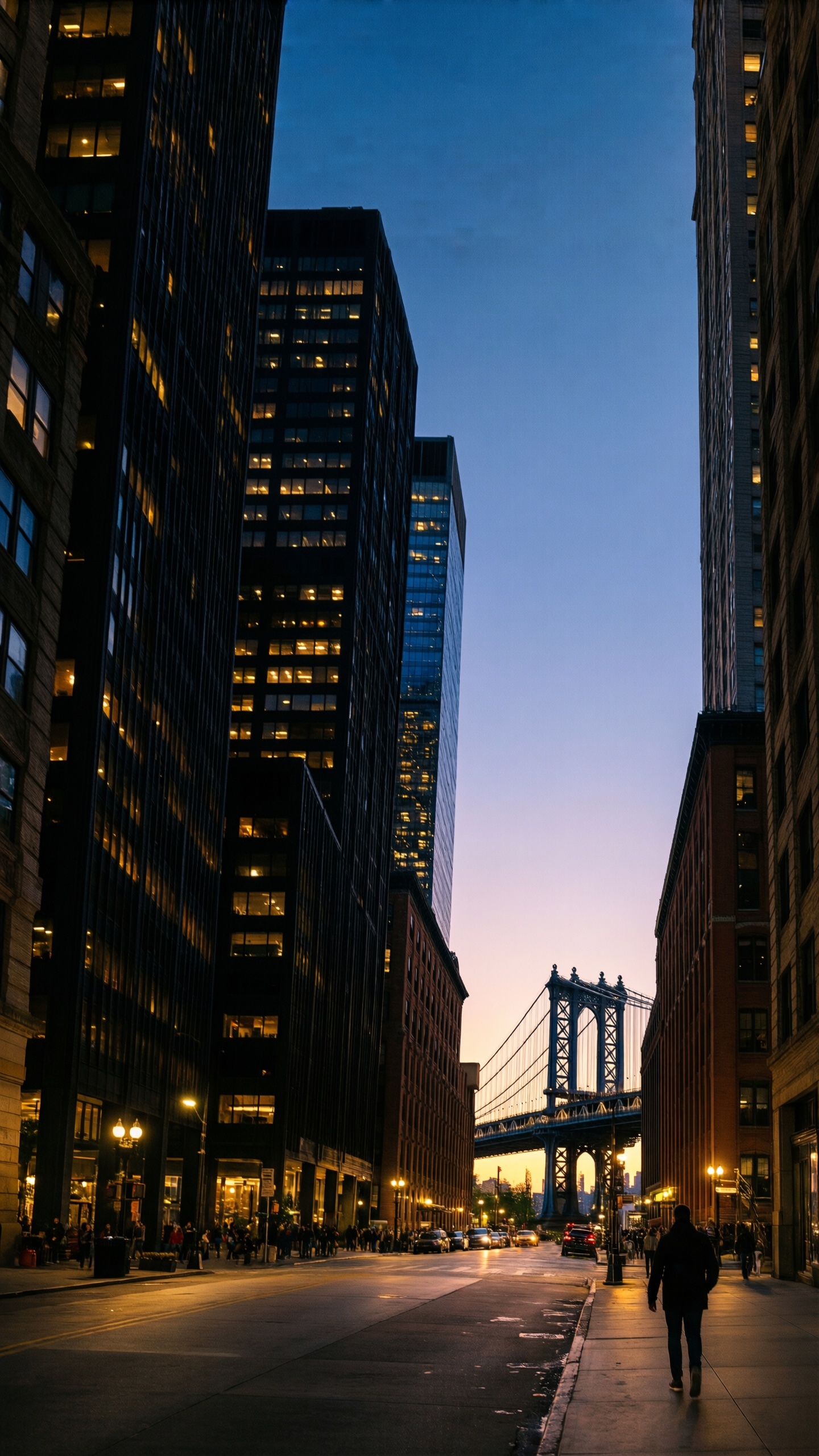 Urban Twilight Skyline - AI generated wallpaper
