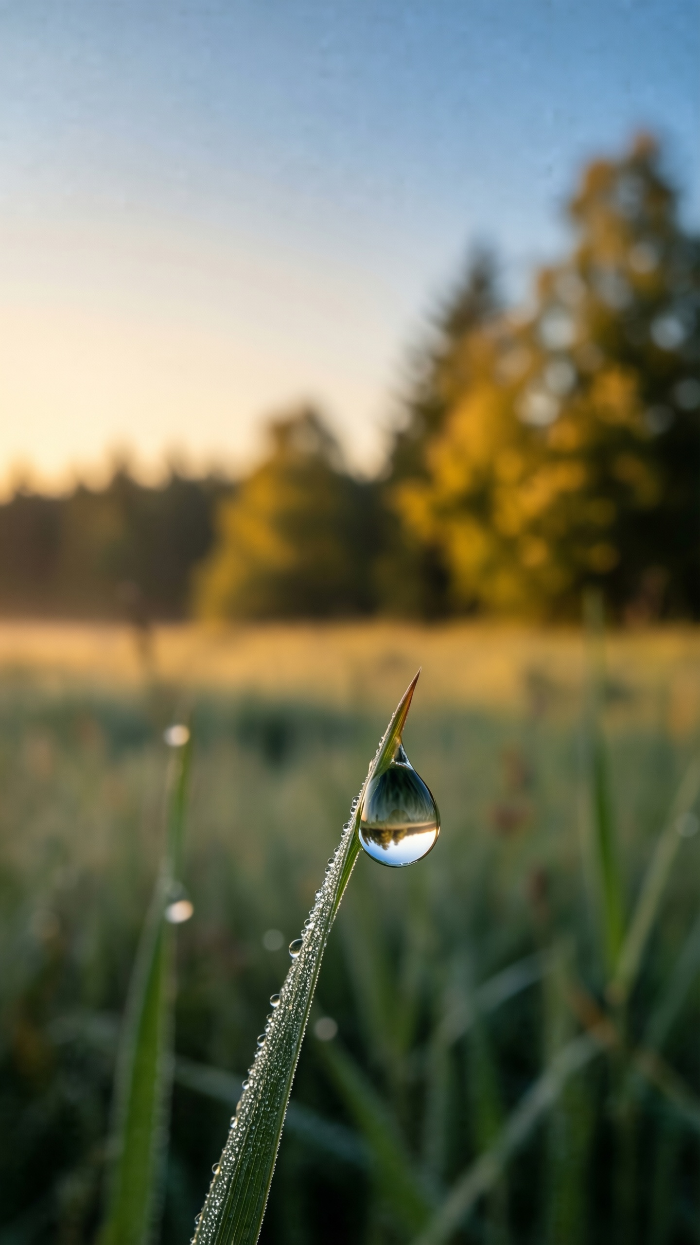 Morning Dew on Grass - AI generated wallpaper