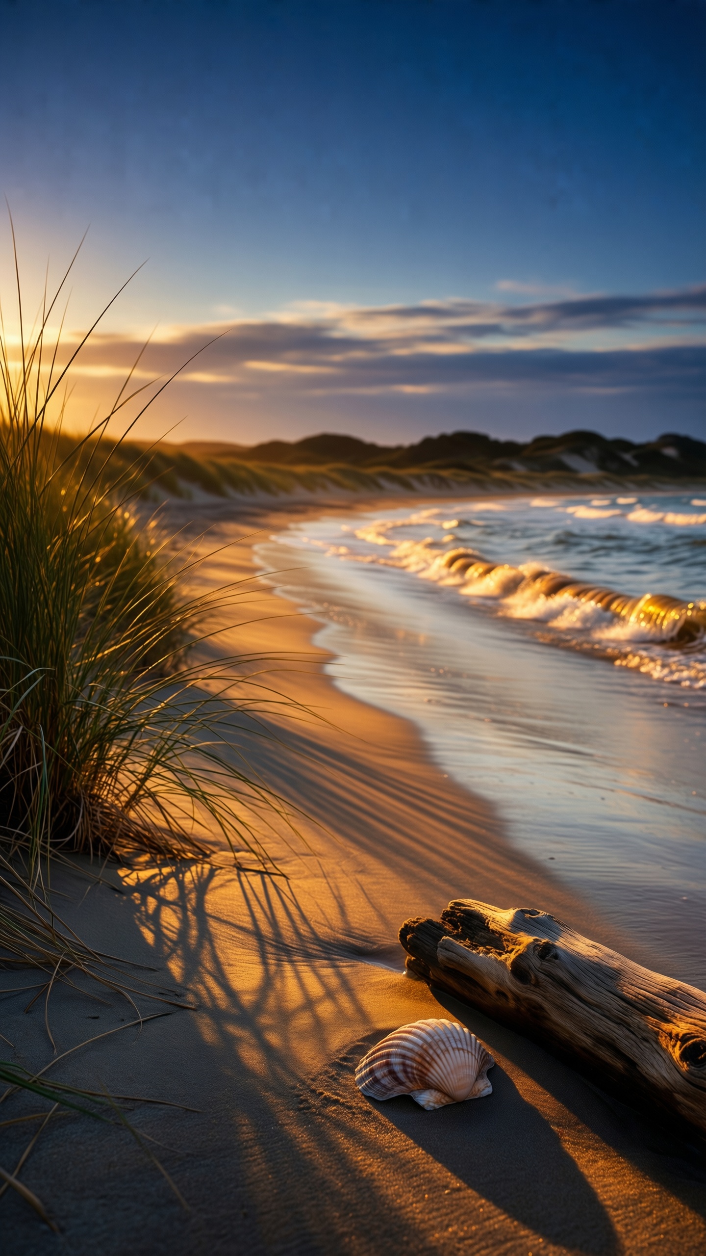 Sunset Beach Serenity - AI generated wallpaper