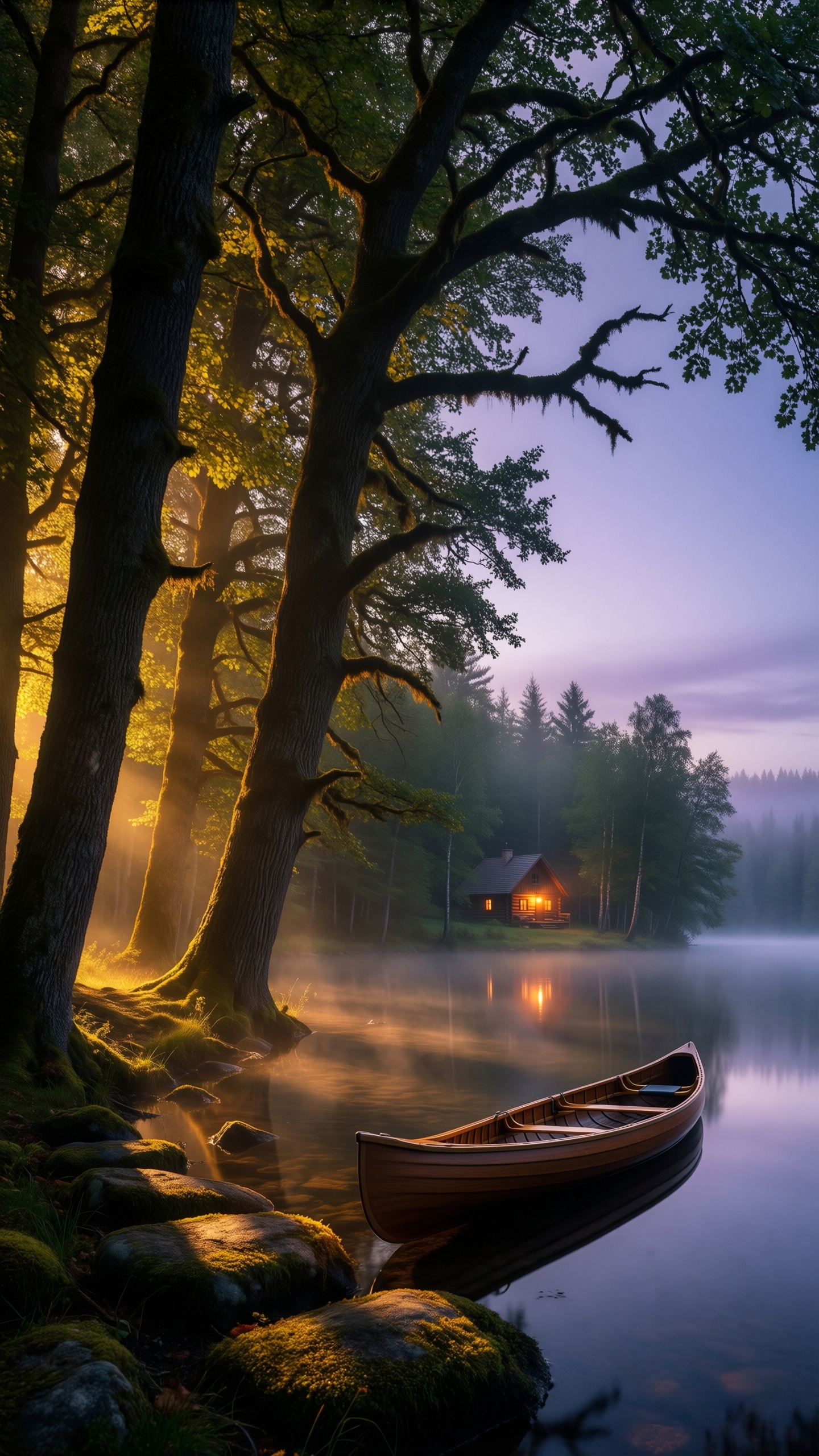 Mystic Forest Retreat - AI generated wallpaper