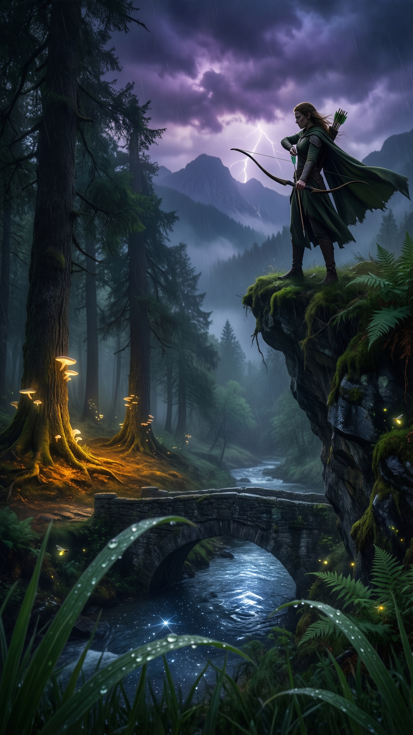 Mystical Forest Guardian - AI generated wallpaper
