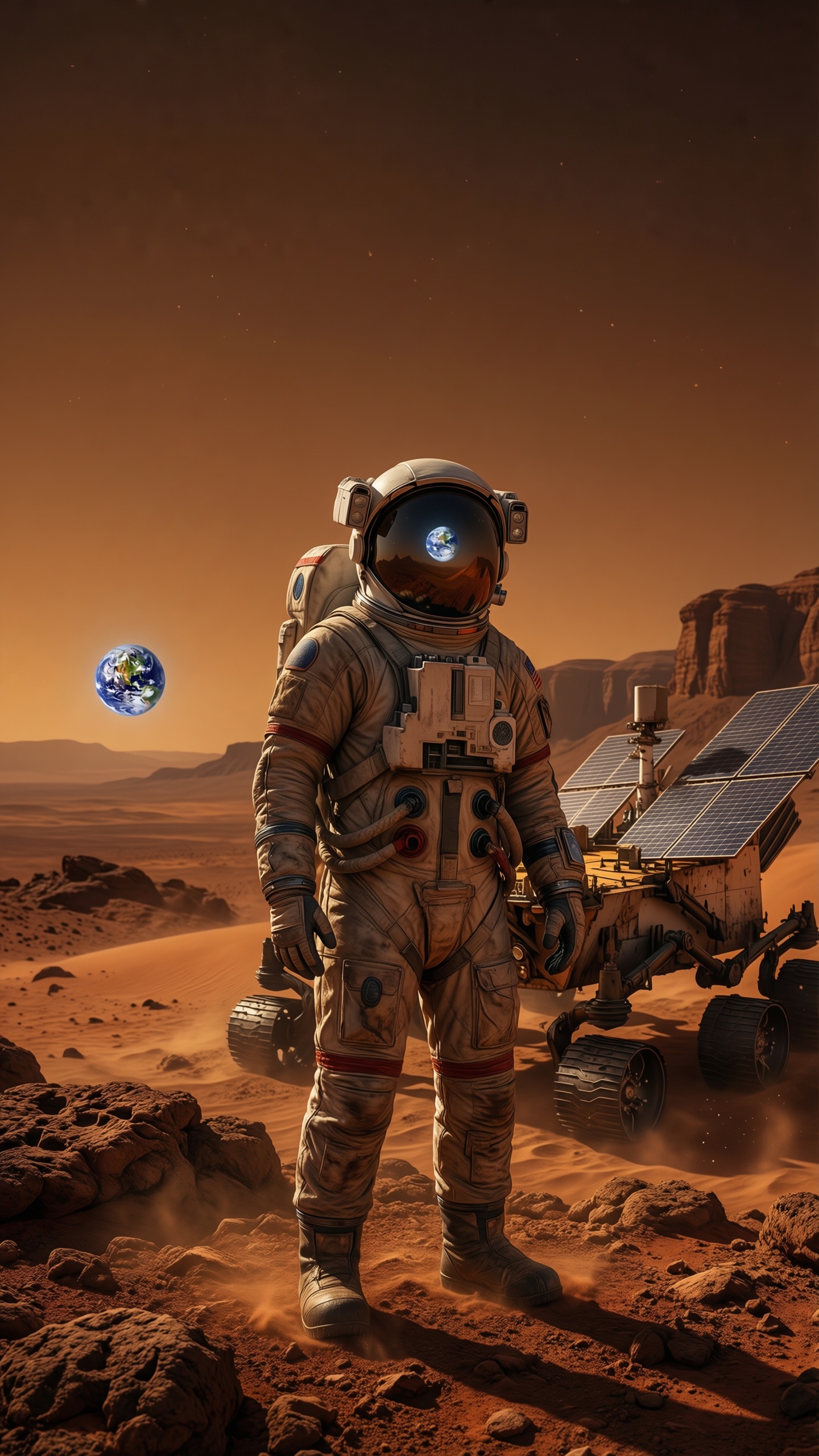 Mars Astronaut Exploration - AI generated wallpaper
