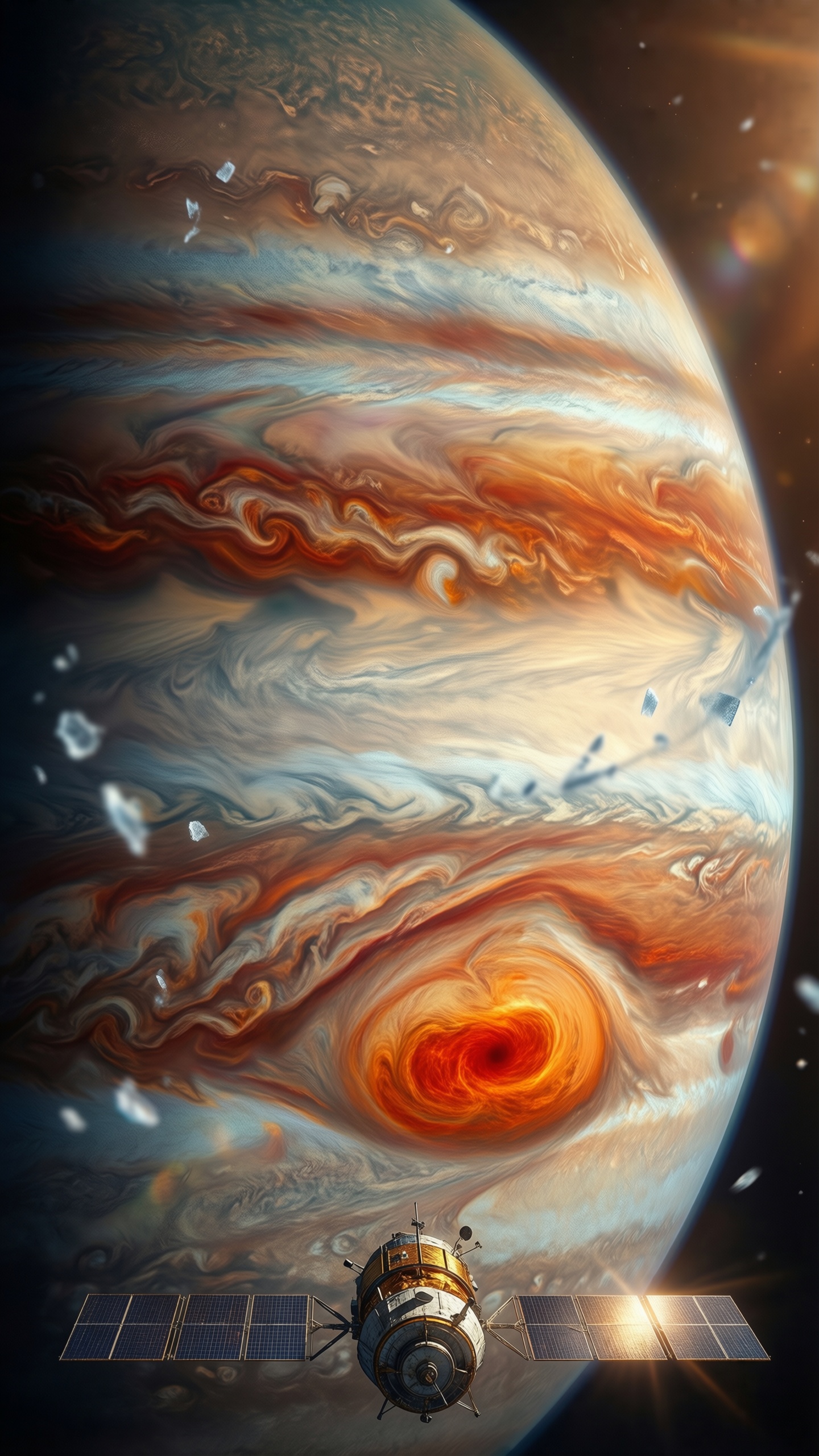 Jupiter's Eye: A Cosmic Journey - AI generated wallpaper