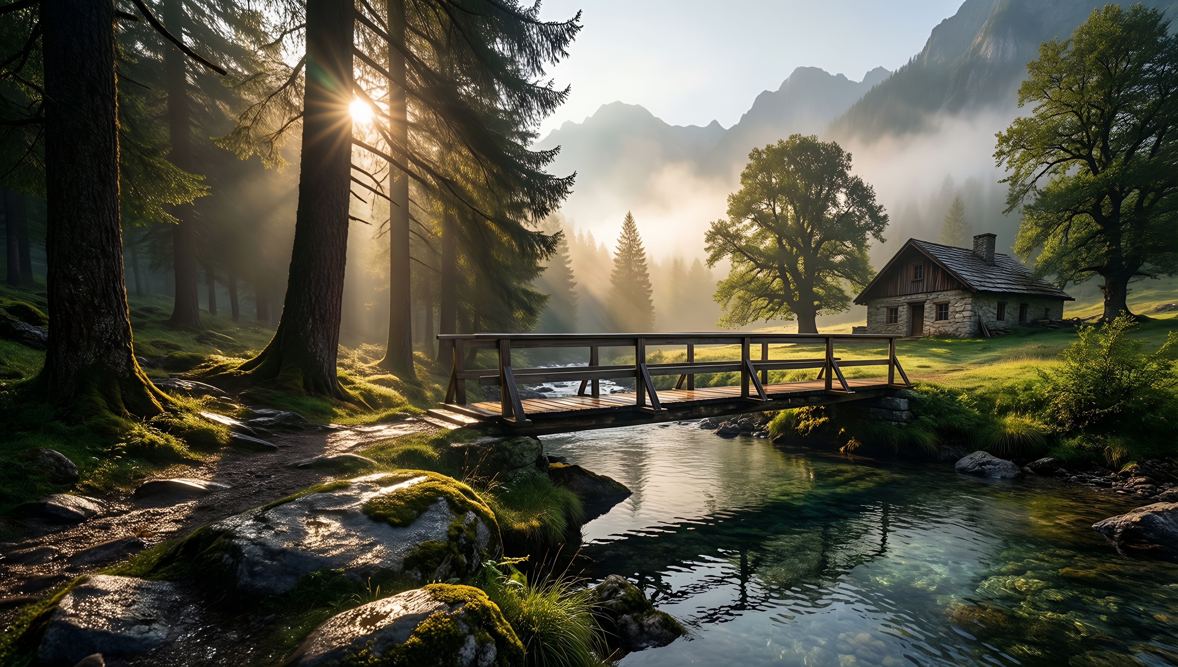 Serene Forest Retreat - AI generated wallpaper