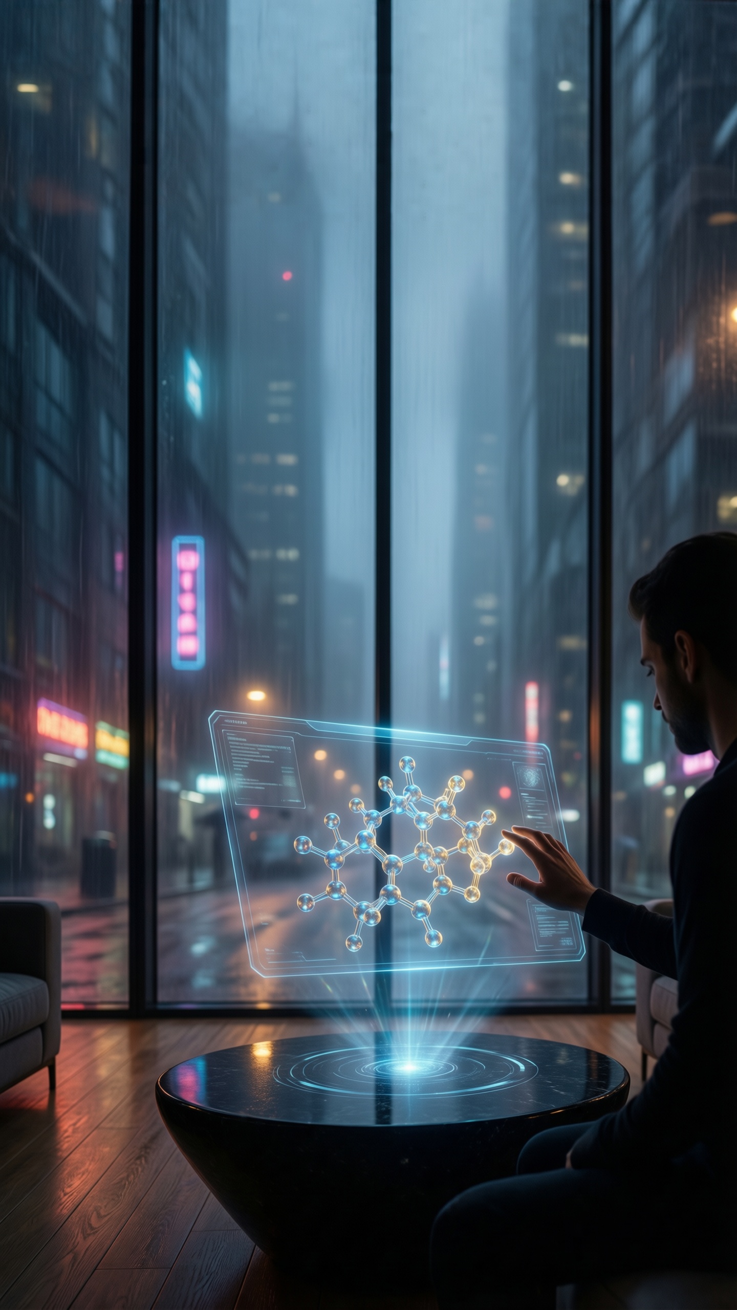 Cyberpunk Futuristic Interface 1 - AI generated wallpaper
