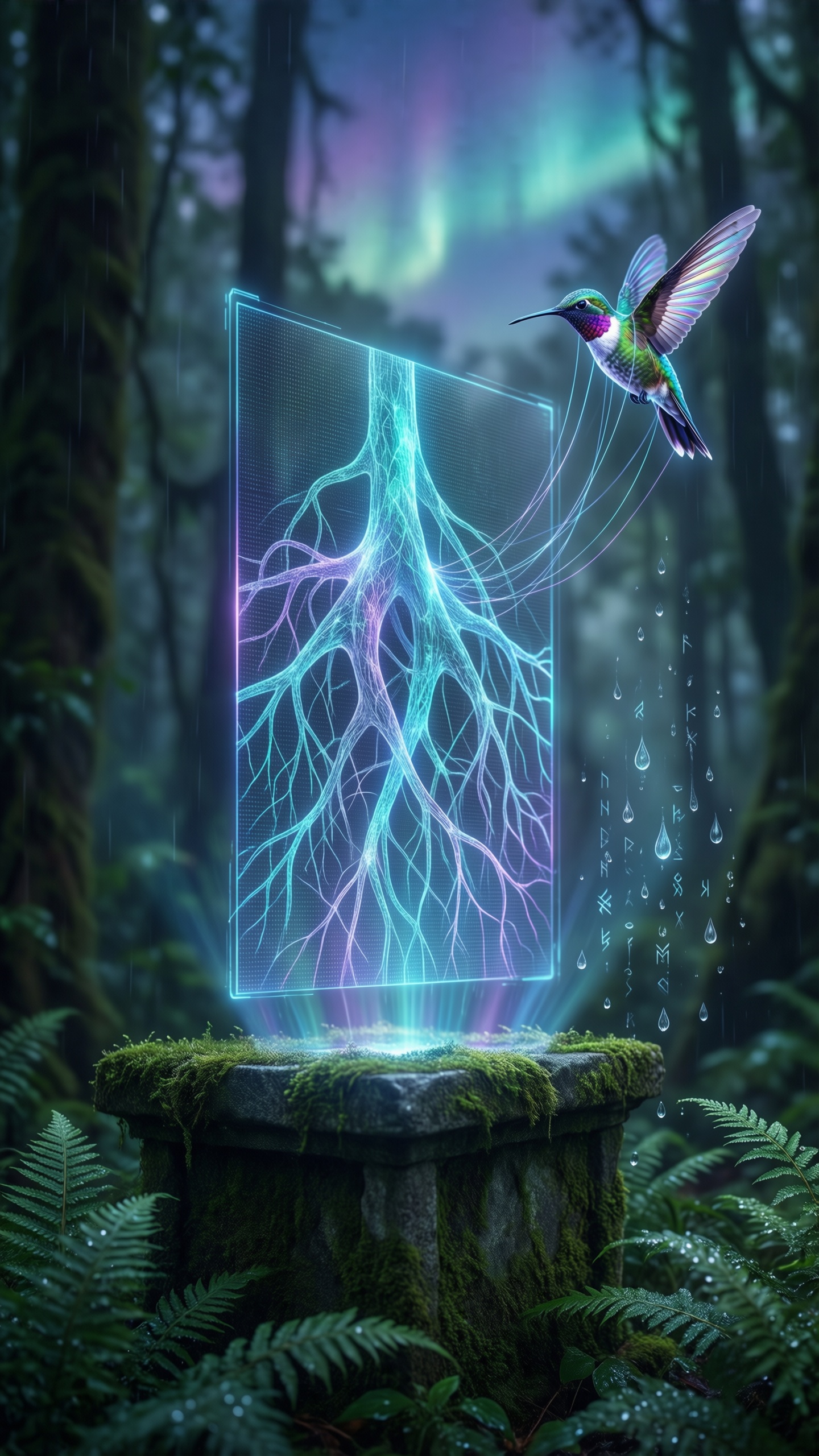 Mystic Forest Portal - AI generated wallpaper