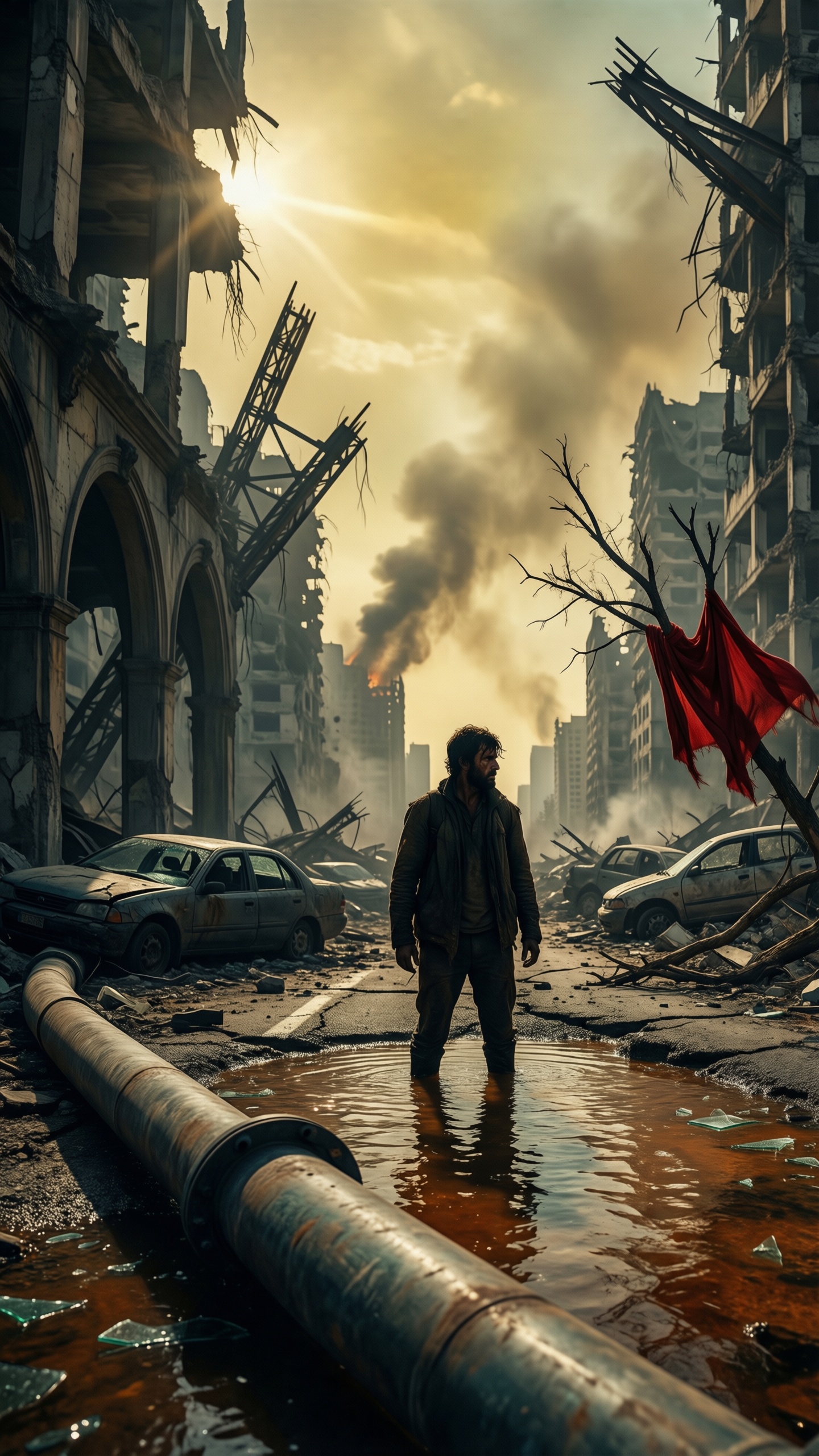 Post-Apocalyptic Ruins 2 - AI generated wallpaper