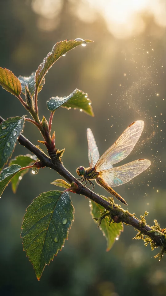 Dragonfly in Morning Dew