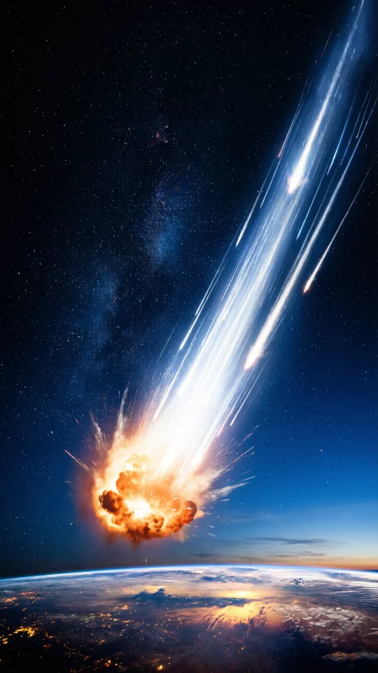 Meteor Shower Over Earth