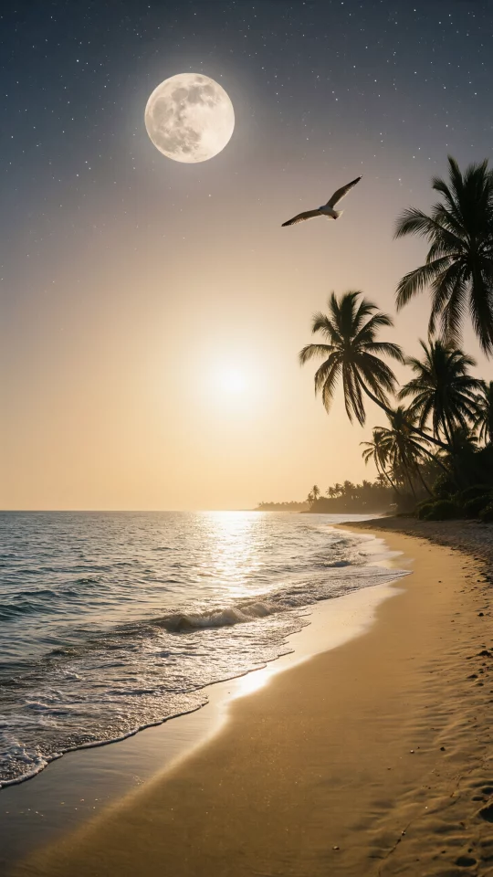 Moonlit Beach Serenity