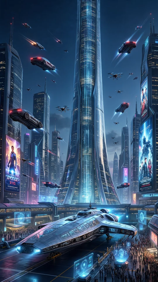 Cyberpunk Futuristic Cityscape
