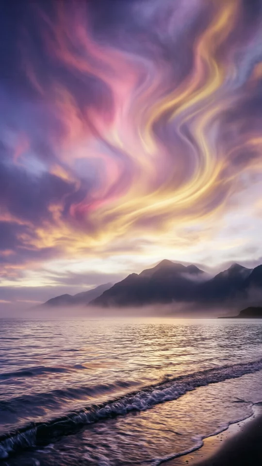 Mystical Sunset Over the Sea