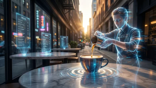 Cyberpunk Coffee Shop