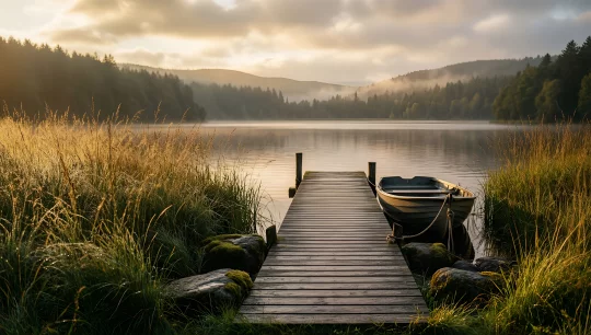 Serene Lake Dock