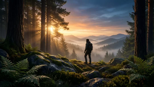 Majestic Forest Sunrise