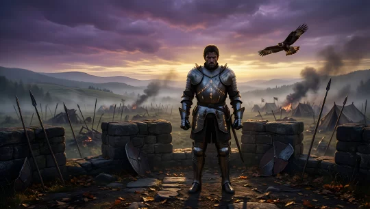 Majestic Knight At Dawn 1