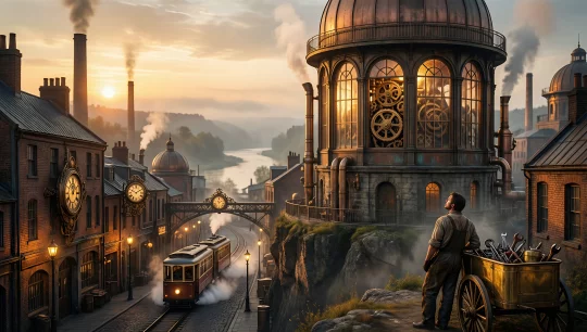 Steampunk Industrial Dawn