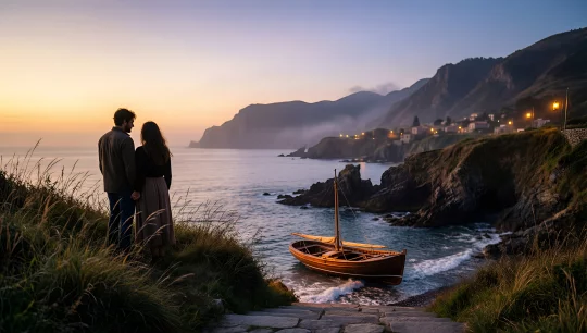 Romantic Coastal Sunset